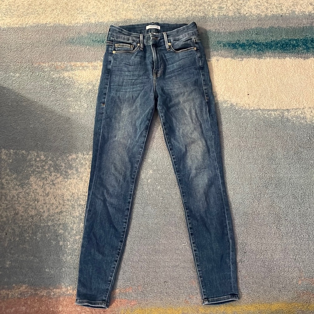 Good American Good Legs Medium Wash Skinny Jeans